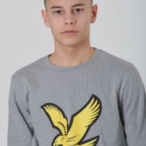 Lyle & Scott Logo Crew Lb Neule Harmaa