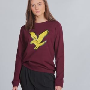 Lyle & Scott Logo Crew Lb Neule Punainen