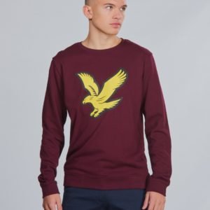 Lyle & Scott Logo Crew Lb Neule Punainen