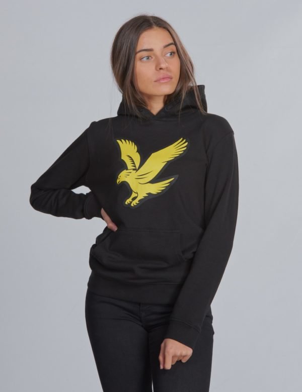 Lyle & Scott Logo Hoody Fleece Huppari Musta