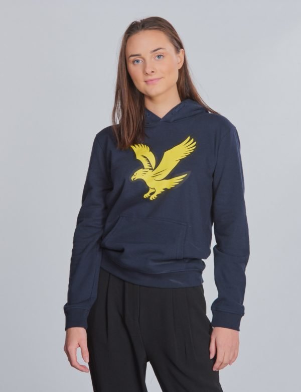 Lyle & Scott Logo Hoody Fleece Huppari Sininen