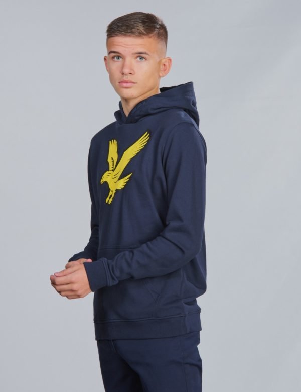 Lyle & Scott Logo Hoody Fleece Huppari Sininen