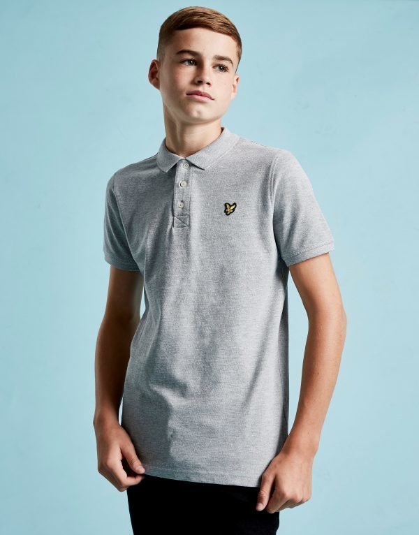 Lyle & Scott Logo Short Sleeve Polo Paita Miehet Harmaa