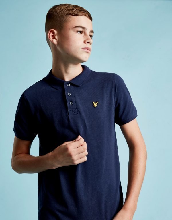 Lyle & Scott Logo Short Sleeve Polo Paita Sininen