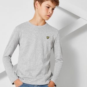 Lyle & Scott Long Sleeve Logo T-Paita Harmaa