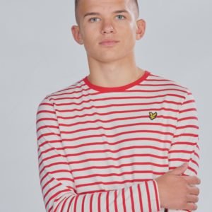 Lyle & Scott Ls Breton Stripe Tee T-Paita Punainen