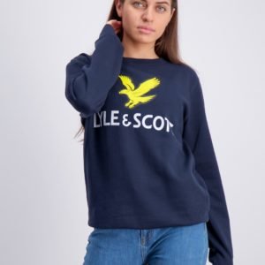 Lyle & Scott Lyle Eagle Logo Lb Crew Sweat Neule Sininen