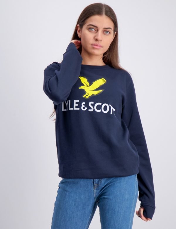 Lyle & Scott Lyle Eagle Logo Lb Crew Sweat Neule Sininen