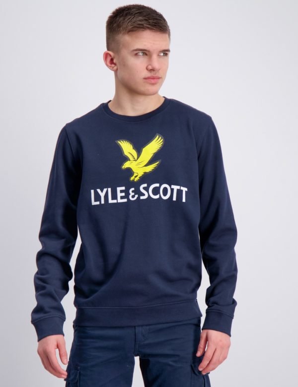 Lyle & Scott Lyle Eagle Logo Lb Crew Sweat Neule Sininen