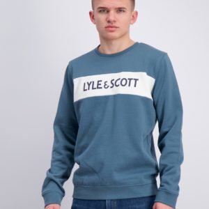 Lyle & Scott Lyle Panel Bb Crew Neule Sininen