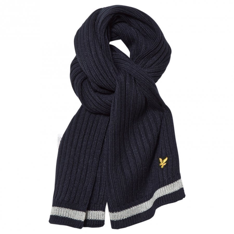 Lyle & Scott Navy Knitted Scarf Villahuivi