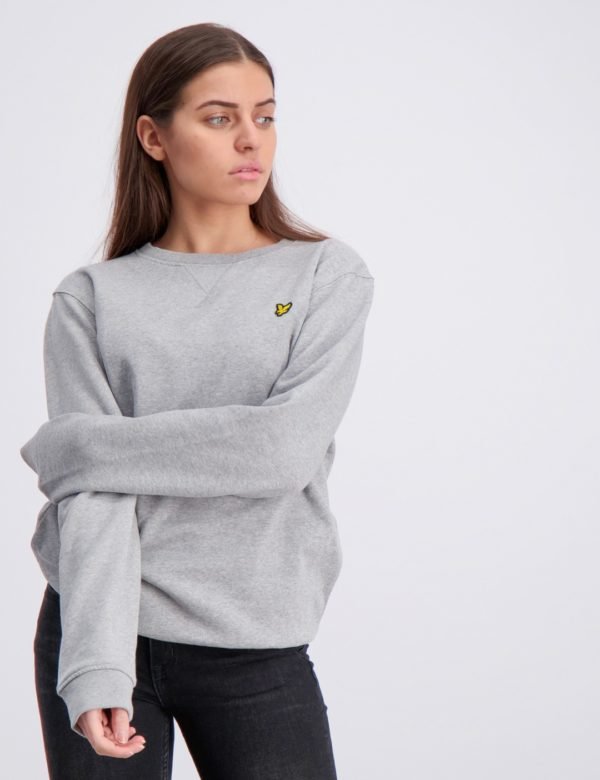 Lyle & Scott Plain Crew Neck Fleece Neule Harmaa