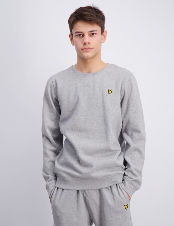 Lyle & Scott Plain Crew Neck Fleece Neule Harmaa