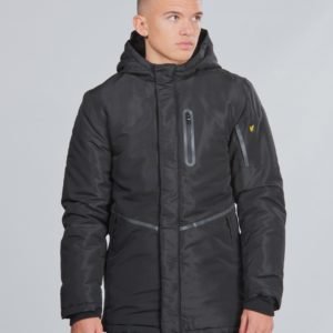 Lyle & Scott Reflective Tape Parka Takki Musta