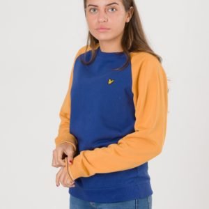 Lyle & Scott Reverse Texture Raglan Sweatshirt Neule Sininen