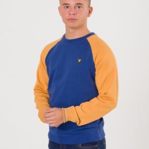 Lyle & Scott Reverse Texture Raglan Sweatshirt Neule Sininen