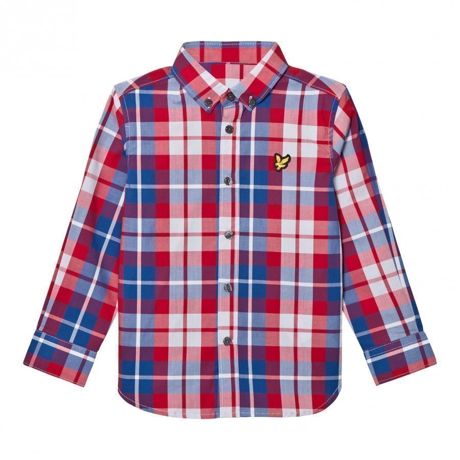 Lyle & Scott Royal Red Check Shirt Kauluspaita