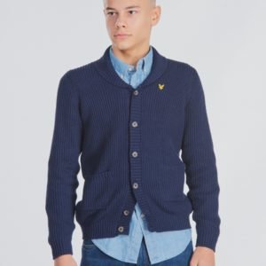 Lyle & Scott Shawl Collar Cardigan 7gg Neule Sininen