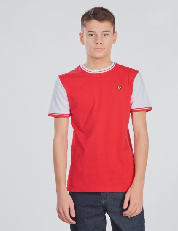 Lyle & Scott Tipped Tee T-Paita Punainen