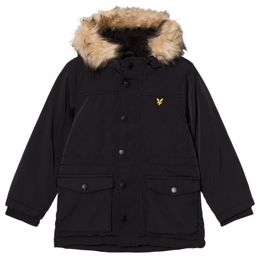 Lyle & Scott True Black Micro Fleece Lined Jacket Fleece Takki