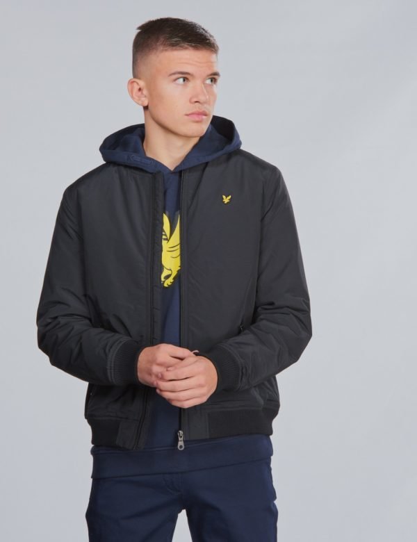 Lyle & Scott Wadded Bomber Jacket Takki Musta