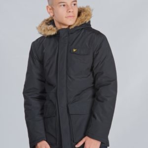 Lyle & Scott Winter Weight Micro Fleece Lined Parka Takki Musta