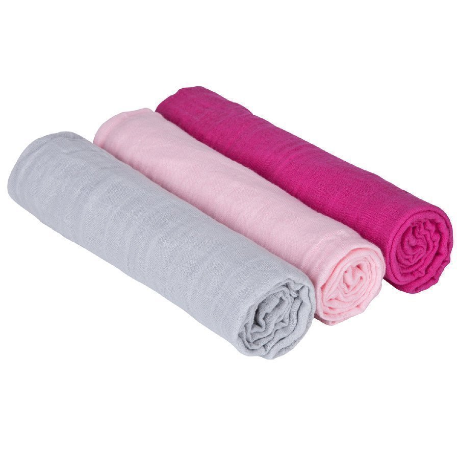 Lässig Hoitoliina Swaddle & Burp Blanket L Bedtime Candy Pinkki 85 X 85 Cm