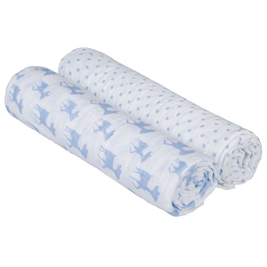 Lässig Hoitoliina Swaddle & Burp Lela Light Blue