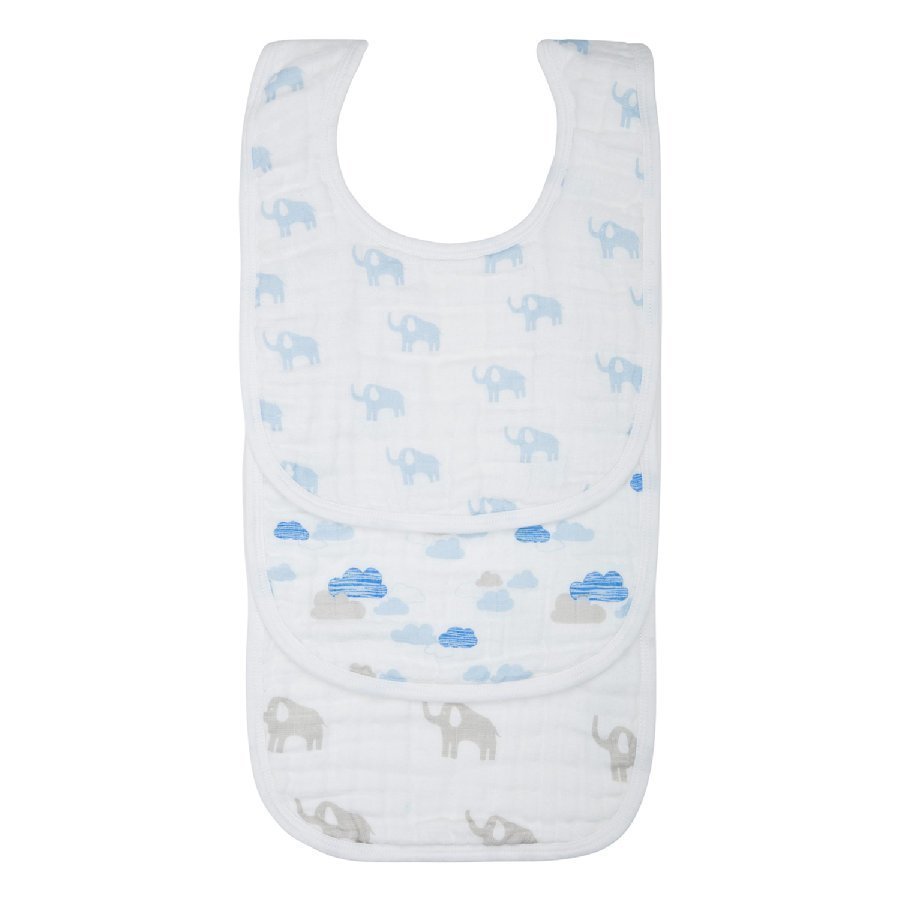 Lässig Ruokalaput Bib Value Pack Elephant & Clouds Boys 3 Kpl