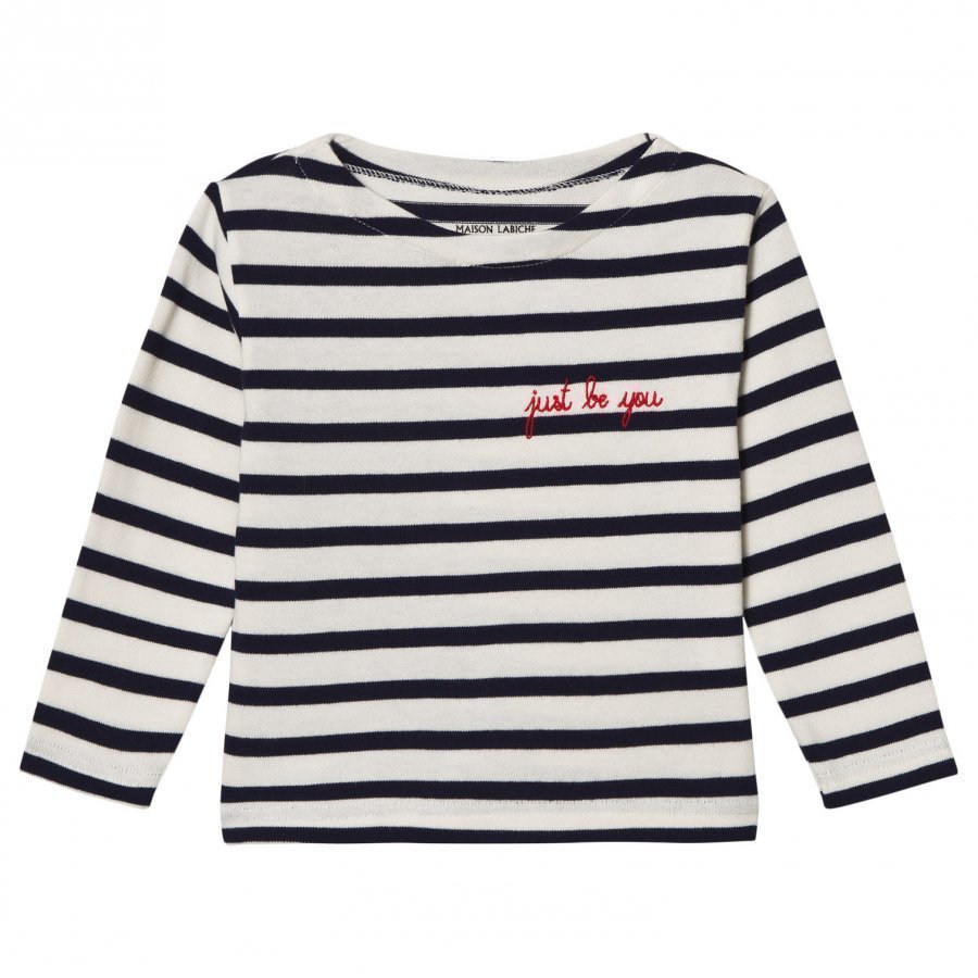 Maison Labiche Just Be You Embroidered Long Sleeve Tee Classic Pitkähihainen T-Paita