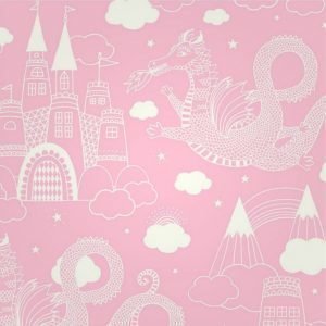 Majvillan Wallpaper Drakhimlen Pink Tapetti