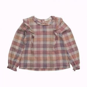 Mango Kids Checked Frills Shirt