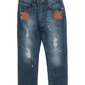 Mango Kids Embroidered Boyfriend Jeans