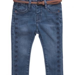 Mango Kids Embroidered Slim Jeans