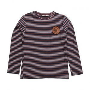 Mango Kids Embroidery Striped T-Shirt