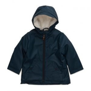 Mango Kids Faux-Fur Hood Water-Repellent Coat