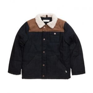 Mango Kids Faux Shearling Collar Quilted Jacket