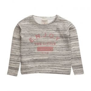 Mango Kids Flecked Message Sweatshirt