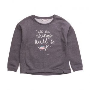 Mango Kids Flecked Printed Sweatshirt