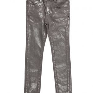 Mango Kids Metallic-Effect Slim Jeans