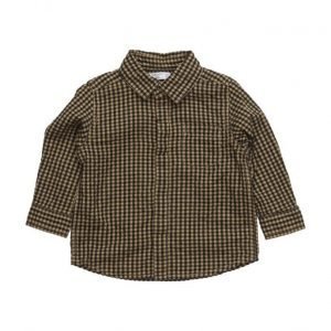 Mango Kids Textured Check Cotton Shirt