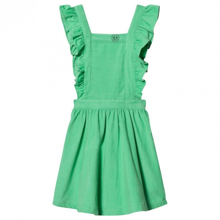 Margherita Kids Green Cord Pinnafore Dress Mekko