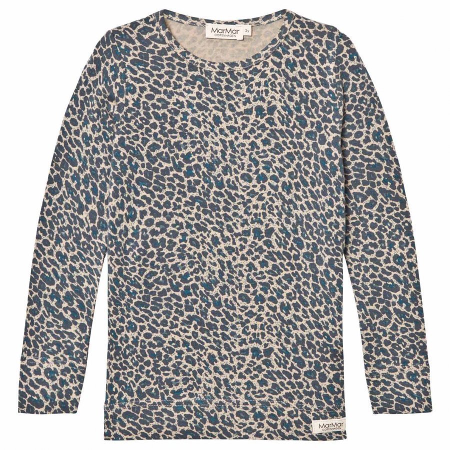 Marmar Copenhagen Leopard Tee Teal Leo Pitkähihainen T-Paita