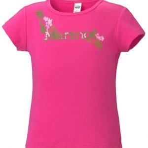 Marmot Girl's Whimsy Tee Shirt Paita Pinkki