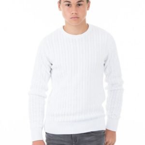 Marqy Classic Cable Knit Neule Valkoinen