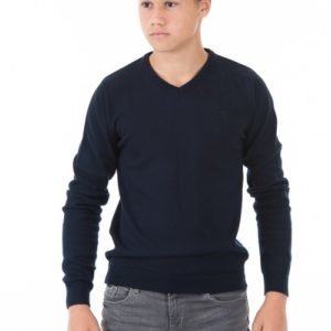 Marqy Classic V Neck Knit Neule Sininen