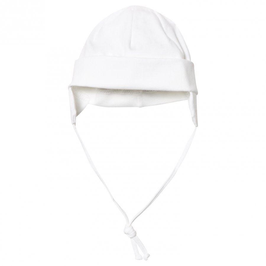 Maximo Lue Baby Hat White With Ear Flaps Pipo