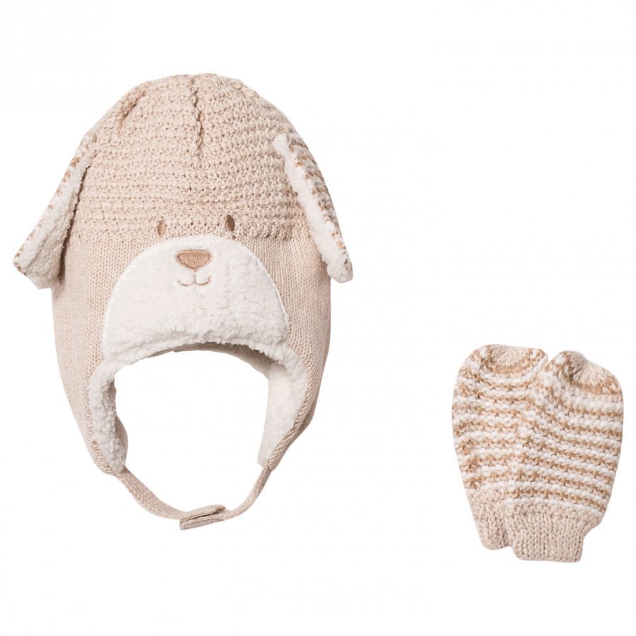 Mayoral Beige Bear Hat And Mittens Set Hattu Huivi Ja Hanskat Setti