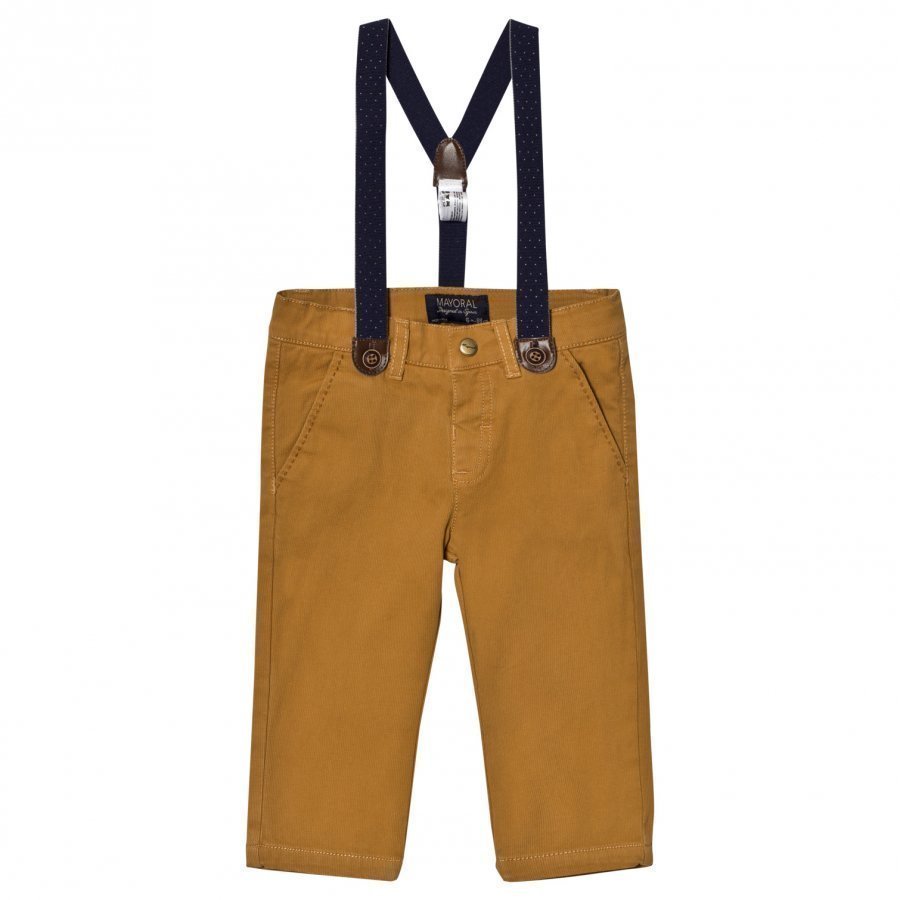 Mayoral Beige Chinos With Braces Chinos Housut