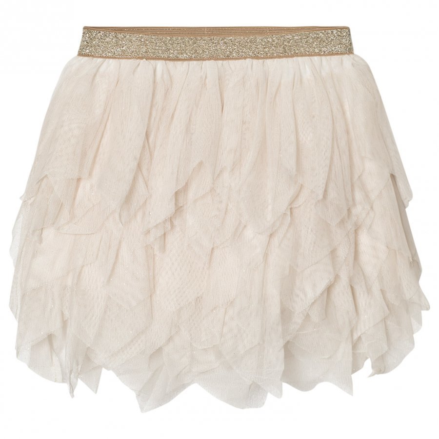 Mayoral Beige Glitter Petal Tulle Skirt Tyllihame